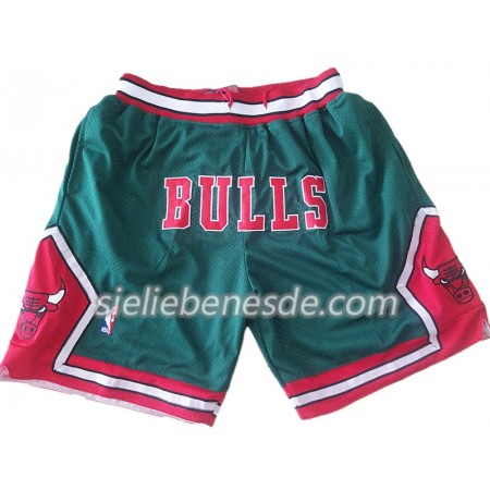 NBA Chicago Bulls Grün Herren Tasche Kurze Hose Swingman